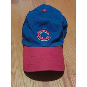 Vintage MLB Chicago Cubs New Era Wool Bland Hat Cap Men's Small Medium Stretched